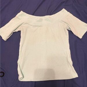 SO Women's Off-Shoulder Short Sleeve Top - Light Blue